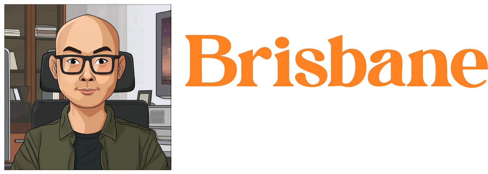 a web designer based in brisbane in front of a computer